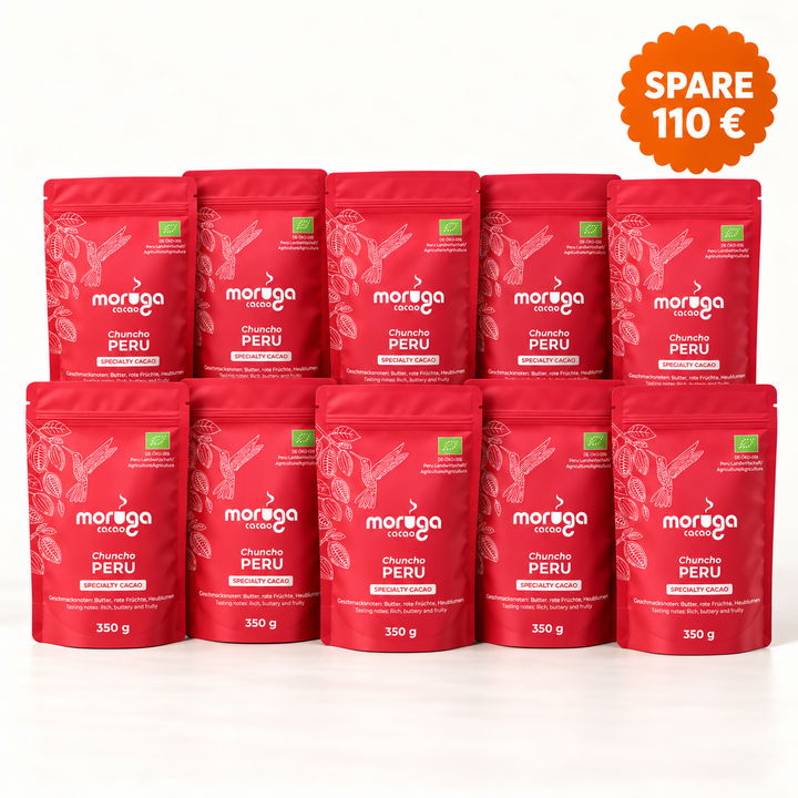 Moruga Zehnergebinde: zehn Chuncho-Tüten à 350 g, spare 110 Euro