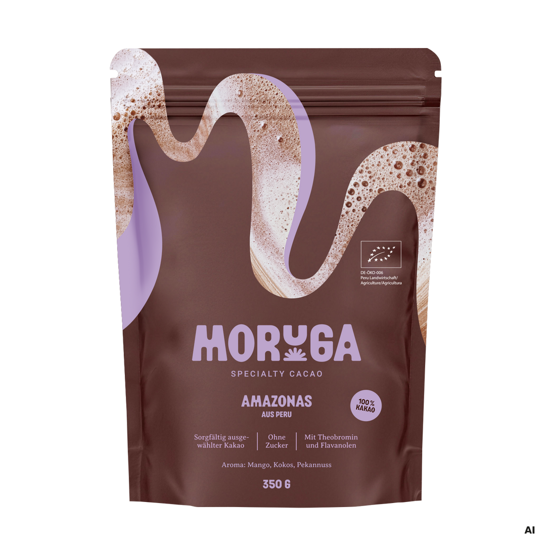 Amazonas aus Peru, Moruga Bio-Kakao, 350-g-Packung im neuen Design