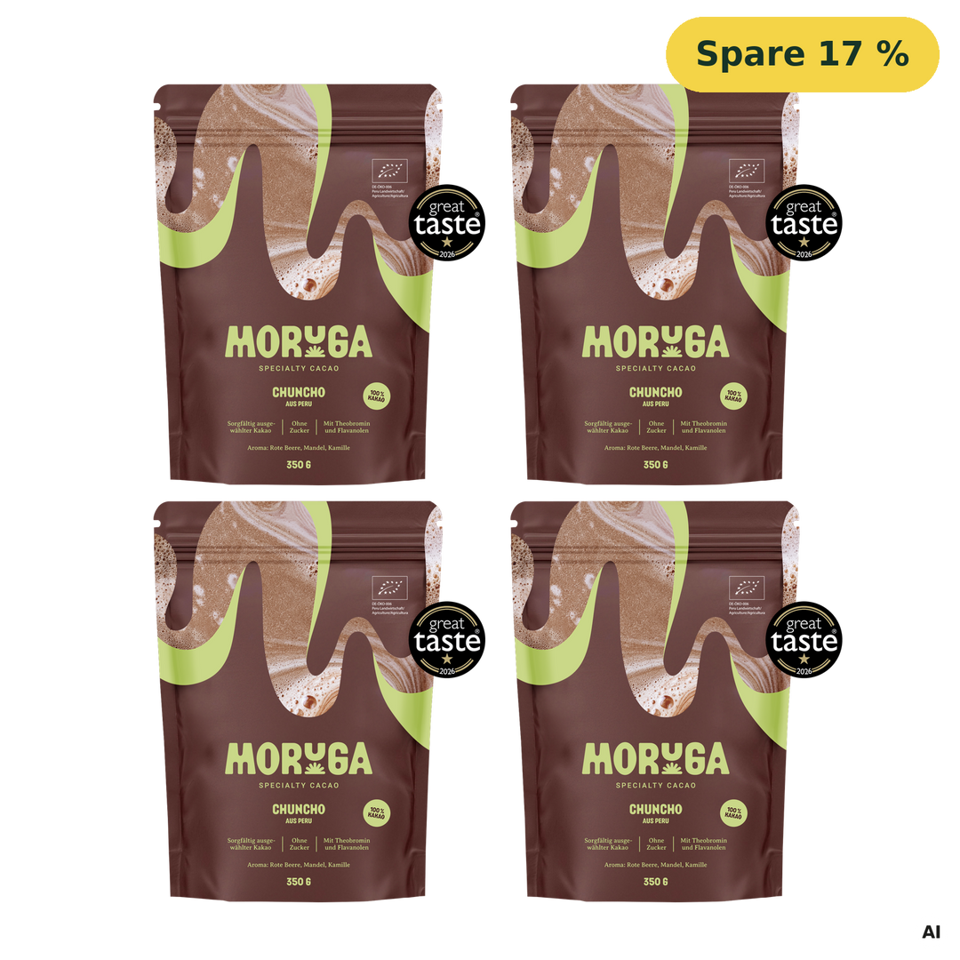Vier Tüten Moruga Kakao à 350 g · 4x Chuncho Peru 🇵🇪